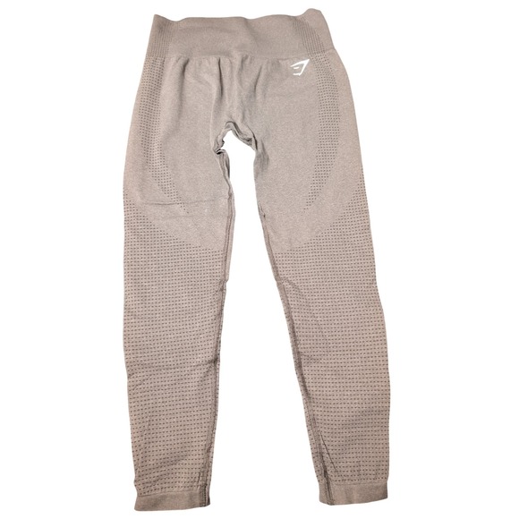 Gymshark Pants - Gymshark Vital Seamless Leggings‎ Taupe Marl High Waisted Yoga Pants Sz S A4
